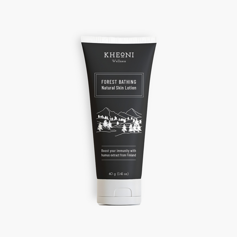 An image showing kheoni's forest bathing natural skin lotion product 